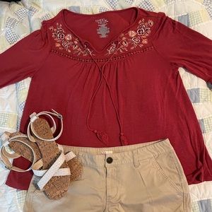 Bohemian style time and tru top size medium